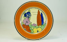 Clarice Cliff Hand Painted Cabinet Plate