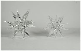 Swarovski Pair of Star Candle Holders