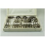 Russian Silver Plated Cutlery Set Compri