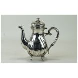 Dutch - Antique Silver Water Jug with Ri