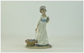 Lladro Figure with Flowers ' Wild Flower ' Model Num 5030. Issued 1979 - 1994.