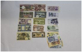 World Banknotes, Mixed Collection Of Banknotes (50+) Comprising 1985 Indonesia 10000, 1000 Rupiah,