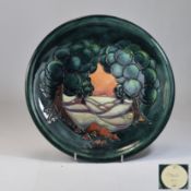 W. Moorcroft Hand Painted Circular Cabinet Plate ' Fishes ' Design, Signed and Dated 23-10-92. 10