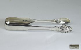 Silver Sugar Tongs, Edin.