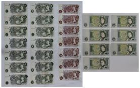 A Collection 1960's-1970's of Mint Uncirculated United Kingdom Bank Notes.