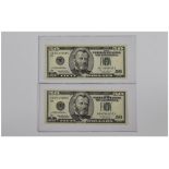 American Feberal Reserve. Mint/ Uncirculated Condition. 50 Dollar Bank Notes. Series 1996A.