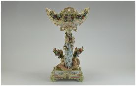 A Fine and Impressive Hand Painted German Late 19th Century Figural Centre Piece,