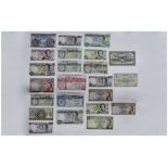 A good collection of Guernsey and Jersey bank notes. From 1960's to 1980's 22 bank notes in total.
