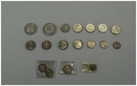 A Collection of French Silver Coins - 900 Silver ( 19 ) Coins In Total.