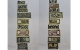 A Collection of Early Dated World Bank Notes ( 9 ) In Total.