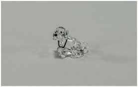 Swarovski Crystal Figure 'St Bernard Puppy'. Mint with original box.