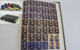 Five Wiljon Spring Back Stamp Albums, Full of Stamps From All Over The World.