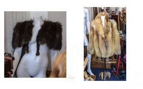 Red Fox Fur Jacket, fully lined with hook and eye fastening and revere collar. Approx size 10-12.