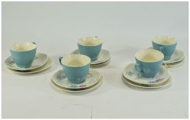Midwinter Part Tea Set, Fashion Shape. Comprising 6 Cups, Saucers and Side Plates.