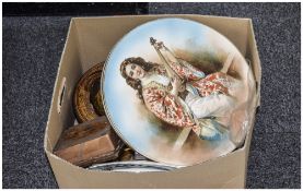 Miscellaneous Box Containing Mdina signed bowl, Royal Bradwell Lustre Vase,