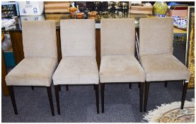 A Set of Four Upholstered Dining Chairs.