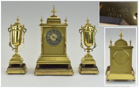 French Paris Three Piece Clock Garniture Set,
