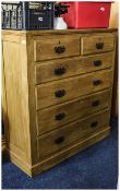 Large Pine Chest of Drawers. Height 49 inches Width 45.