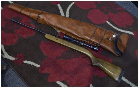 BSA Air Sporter Air Rifle. Complete with scope and leather holdall.