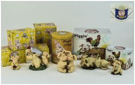 Collection of 10 Piggin Figures, all boxed.