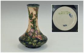 Moorcroft Modern Tubelined Vase, 'Sweet Briar' Design, Designer Rachel Bishop, Date 1997, Stands 8.
