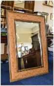 Large Modern Chinese Wall Mirror Broad Floral Frame.