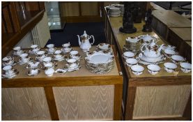 Collection of Royal Albert Country Roses China comprising serving dishes, ash trays, dinner plates,
