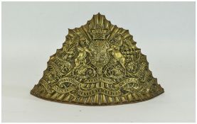 Queens Royal Sixteenth Lancers Of The British Army Officers Cap/Plates. czabka circulated 1880's.