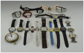Collection of Mostly Gents Wrist Watches comprising Roamer, Ingersol, Siro, Swatch, Timex,