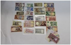 World Banknotes, Mixed Collection Of Banknotes (50+) Comprising Belgium, Luxembourg, Estonian,