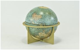 Mid 20thC Terrestrial Globe Scan-Globe Replogle, Chicago,