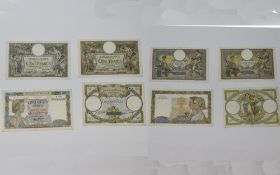 Banque De France Collection of Bank Notes ( 4 ) In Total. All In Mint / Uncirculated Condition.