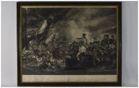 A Fine Late 19th Century Framed Large And Impressive Etching And Lithograph Titled.