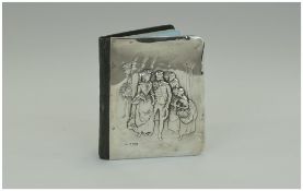 Edwardian Silver Backed Note Book.