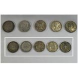 A small collection of 19th Century world silver coins. All the coins are solid silver and in E.