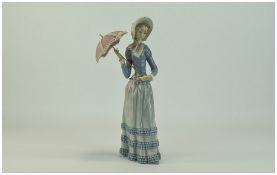 Lladro Tall Figure ' Aranjuez Little Lady ' Model Num 4879. Issued 1974 - 1996. Height 12.