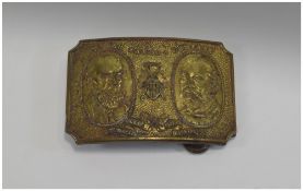 Wells Fargo Early Brass Belt Buckle. Impressed Marks For Tiffany & Co New York To Reverse.