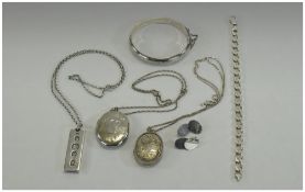 A Collection of Silver Jewellery. Six Items in Total. Fully Hallmarked.