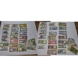 World Banknotes Mixed Lot African Nations, Bank Du Zaire,cinq zaires, ten zaires, 100 zaires,