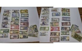 World Banknotes Mixed Lot African Nations, Bank Du Zaire,cinq zaires, ten zaires, 100 zaires,