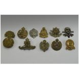 United Kingdom Military Cap Badges ( 10 ) Cap badges in total, London rifle brigade, S.A.S. paruc.