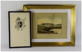 Two Various Framed Pictures 1. Swallows by Gladys Peto 2.