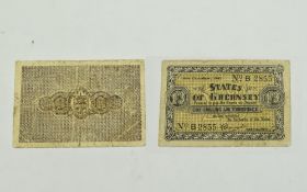 Guernsey States of Guernsey German Occupation, one shilling and three pence.