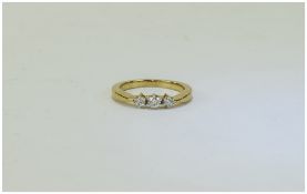 Diamond Three Stone Ring Set With Round