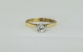 Gents Single Stone Diamond Ring, Modern