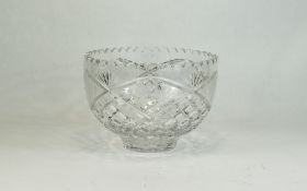 Glass Fruit Bowl Etched Decoration, Diam