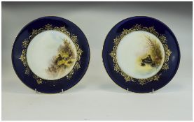 Royal Worcester Pair of Dessert Plates '