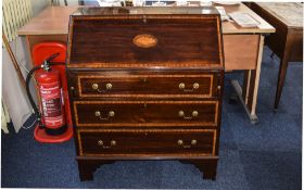 Edwardian Mahogany Bureau, fall front wi