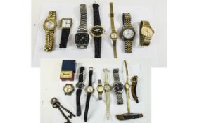 Mixed Lot Of Used Broken Wristwatches A/F