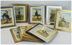 1950's Vintage Cowboy Prints collection of 12 fully framed and glazed.